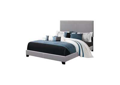 Boyd Queen Upholstered Bed with Nailhead Trim Grey