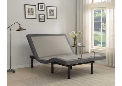 Image for Grey/Black Queen Adjustable Bed Base