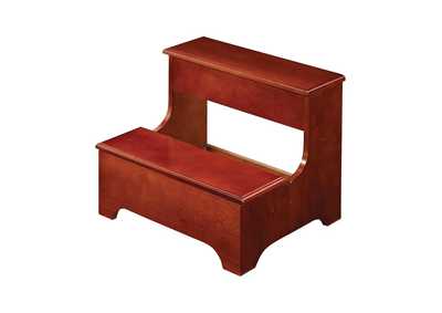 Image for 2-tier Step Stool with Hidden Storage Warm Brown