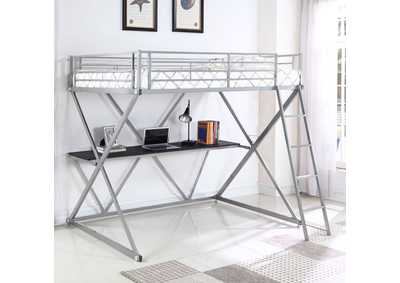 Image for Hyde Full Workstation Loft Bed Silver