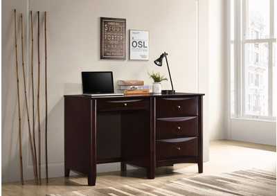 Image for Phoenix 4 - drawer Computer Desk Cappuccino