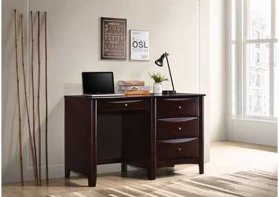 Image for Phoenix 4-drawer Computer Desk Cappuccino