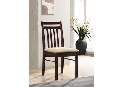 Image for Phoenix Slat Back Chair Light Brown and Cappuccino