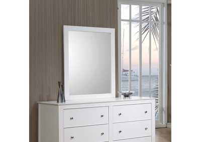 Selena Rectangular Dresser Mirror Buttermilk,Coaster Furniture