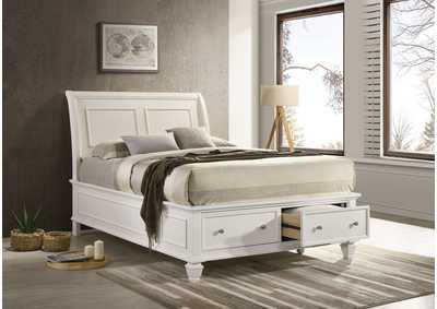 Image for Selena Full Sleigh Bed with Footboard Storage Buttermilk