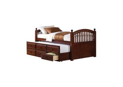 Image for Twin Captain's Bed with Trundle and Drawers Chestnut