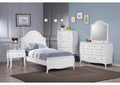 Image for Dominique Bedroom Set With Arched Headboard White
