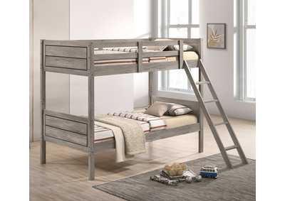 Image for Ryder Twin over Twin Bunk Bed Weathered Taupe