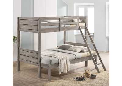Image for Ryder Twin over Full Bunk Bed Weathered Taupe