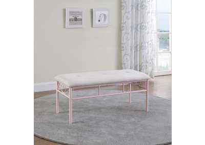 Image for Massi Tufted Upholstered Bench Powder Pink