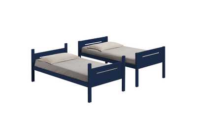 Littleton Twin/Twin Bunk Bed Blue,Coaster Furniture