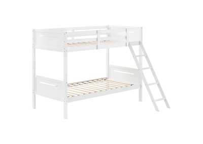 Littleton Twin/Twin Bunk Bed White,Coaster Furniture