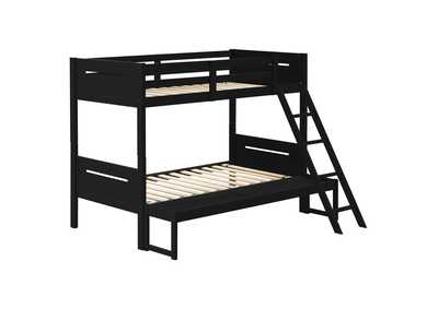 Littleton Littleton Twin/Full Bunk Bed Black,Coaster Furniture