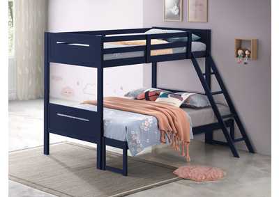 Littleton Twin/Full Bunk Bed Blue