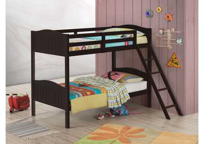 Image for Arlo Twin/Twin Bunk Bed with Ladder Espresso