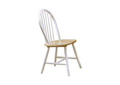 Cinder Windsor Side Chairs Natural Brown And White (Set Of 4)