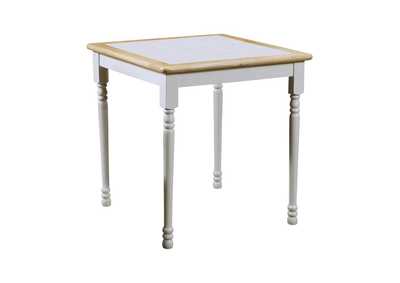 Image for Country Natural Brown Dining Table W/ White Tile Top