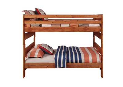 Cumin Wrangle Hill Amber Wash Full-over-Full Bunk Bed,Coaster Furniture