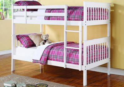 Image for White Matte Twin/Twin Bunk Bed