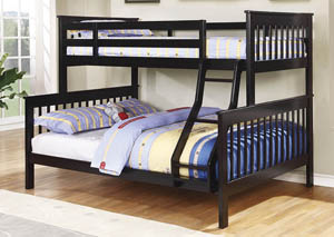 Image for Black Twin/Full Bunk Bed