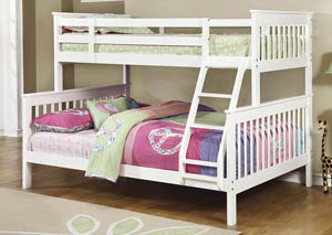 Image for White Twin/Full Bunk Bed