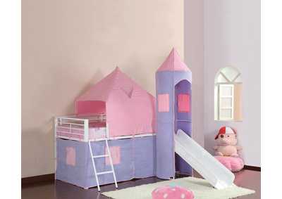 Image for Pink/ Purple & White Girl Tent Bed