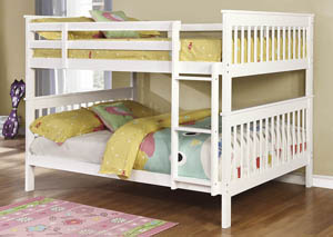 Image for White Full Bunk Bed