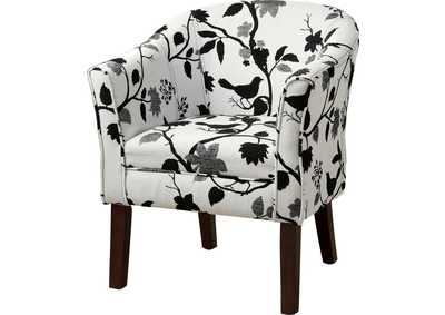Image for Cappuccino Playful Bird and Branch Accent Chair