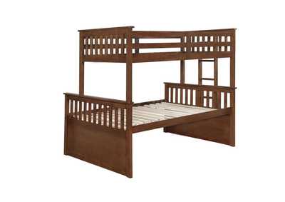 Atkin Twin Extra Long over Queen 3-drawer Bunk Bed Weathered Walnut,Coaster Furniture