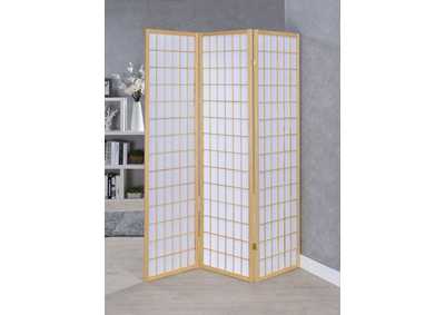 Image for Carrie 3-panel Folding Screen Natural and White
