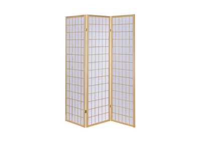 Image for 3-panel Folding Screen Natural and White