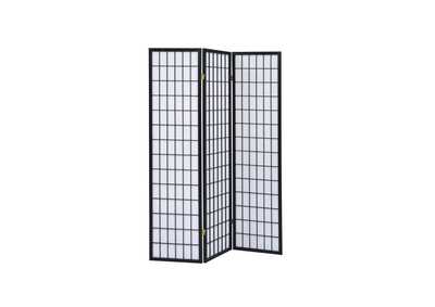 3-panel Folding Screen Black and White