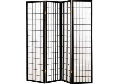 Image for Roberto 4-Panel Folding Screen Black And White