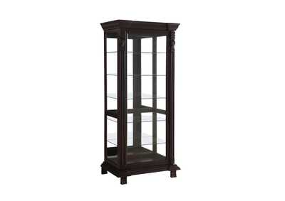 Image for Black Traditional Brown Curio Cabinet