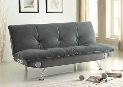 Odel Upholstered Sofa Bed with Bluetooth Speakers Grey,Coaster Furniture