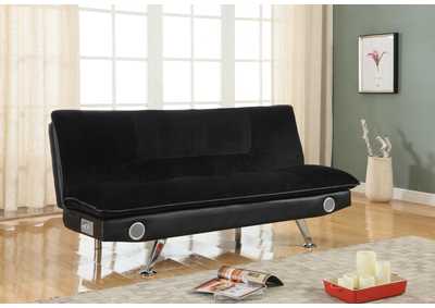 Odel Upholstered Sofa Bed with Bluetooth Speakers Black,Coaster Furniture