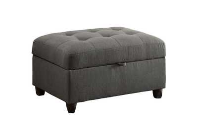 Image for Stonenesse Tufted Storage Ottoman Grey