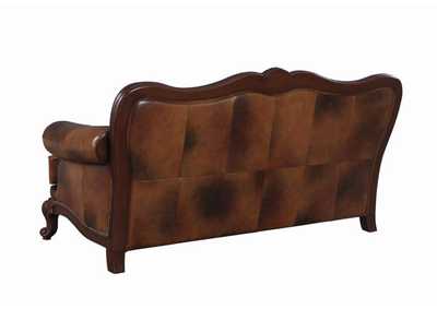 Victoria Rolled Arm Sofa Tri-tone and Brown,Coaster Furniture