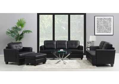 Samuel Upholstered Tufted Sofa Black,Coaster Furniture