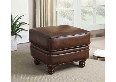 Cararra Montbrook Traditional Hand Rubbed Brown Ottoman,Coaster Furniture