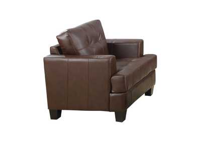 Samuel Upholstered Chair Dark Brown