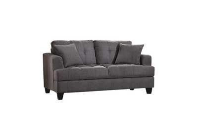 Image for Samuel Tufted Loveseat Charcoal