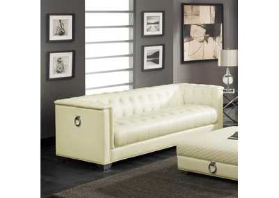 Image for Chaviano Tufted Upholstered Sofa Pearl White