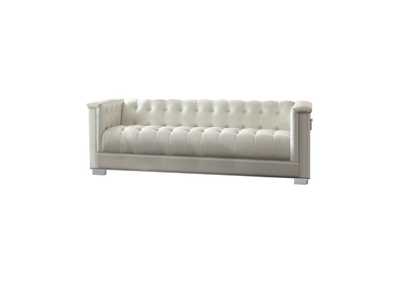 Image for Chaviano Tufted Upholstered Sofa Pearl White