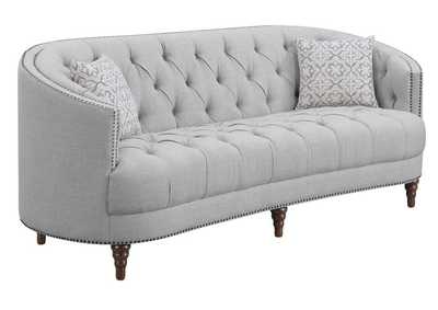 Image for Avonlea Sloped Arm Upholstered Sofa Trim Grey