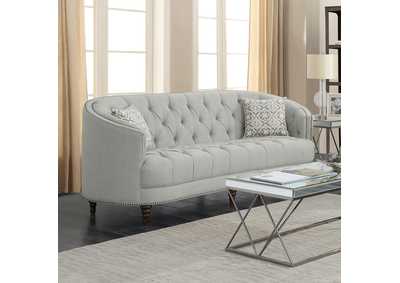 Image for Avonlea Sloped Arm Upholstered Sofa Trim Grey