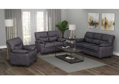 Image for Meagan 3-Piece Pillow Top Arms Living Room Set Brown