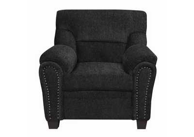 Image for Clementine Upholstered Chair With Nailhead Trim Grey