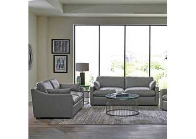 Grayson 2-Piece Sloped Arm Upholstered Living Room Set Grey