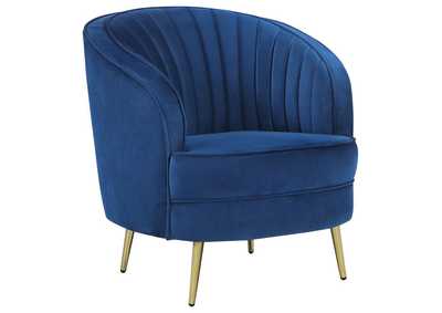 Image for Sophia Upholstered Vertical Channel Tufted Chair Blue